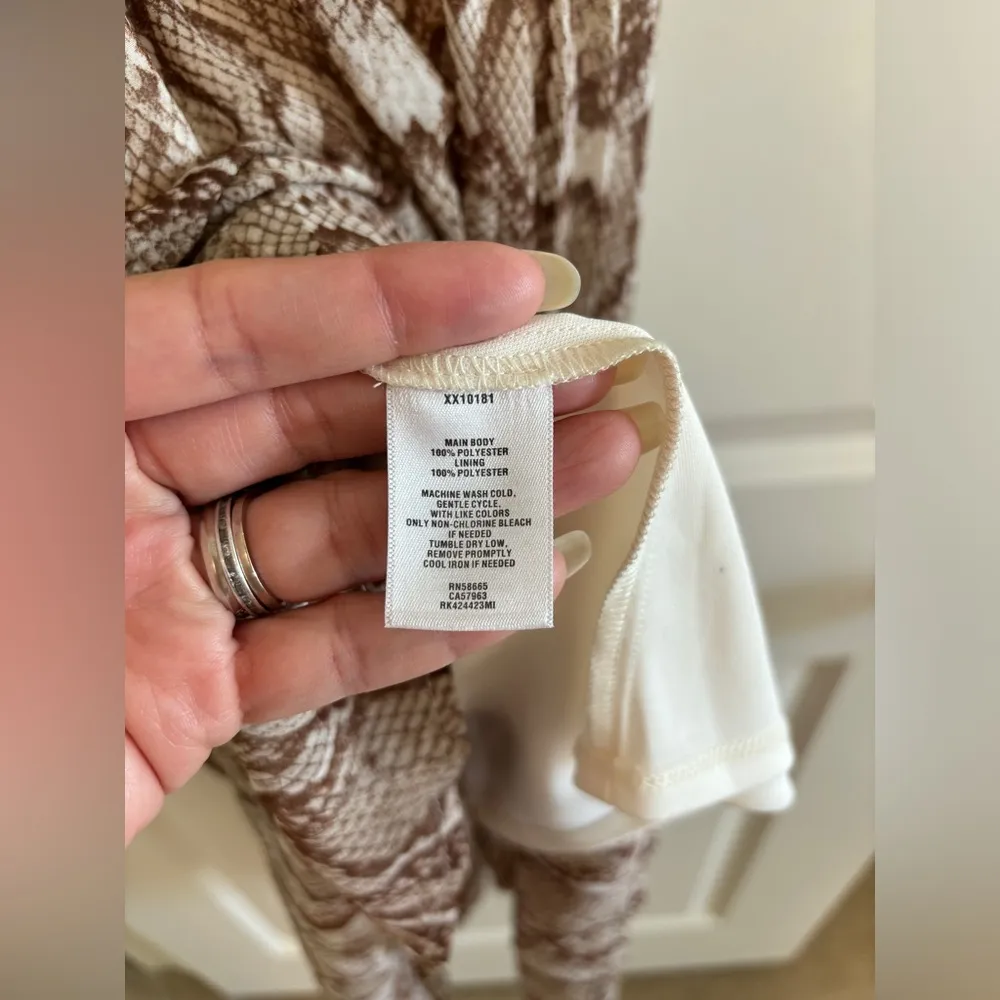 Free Press Sleeveless Dress Color Beige Snake Print Size XS - Image 7