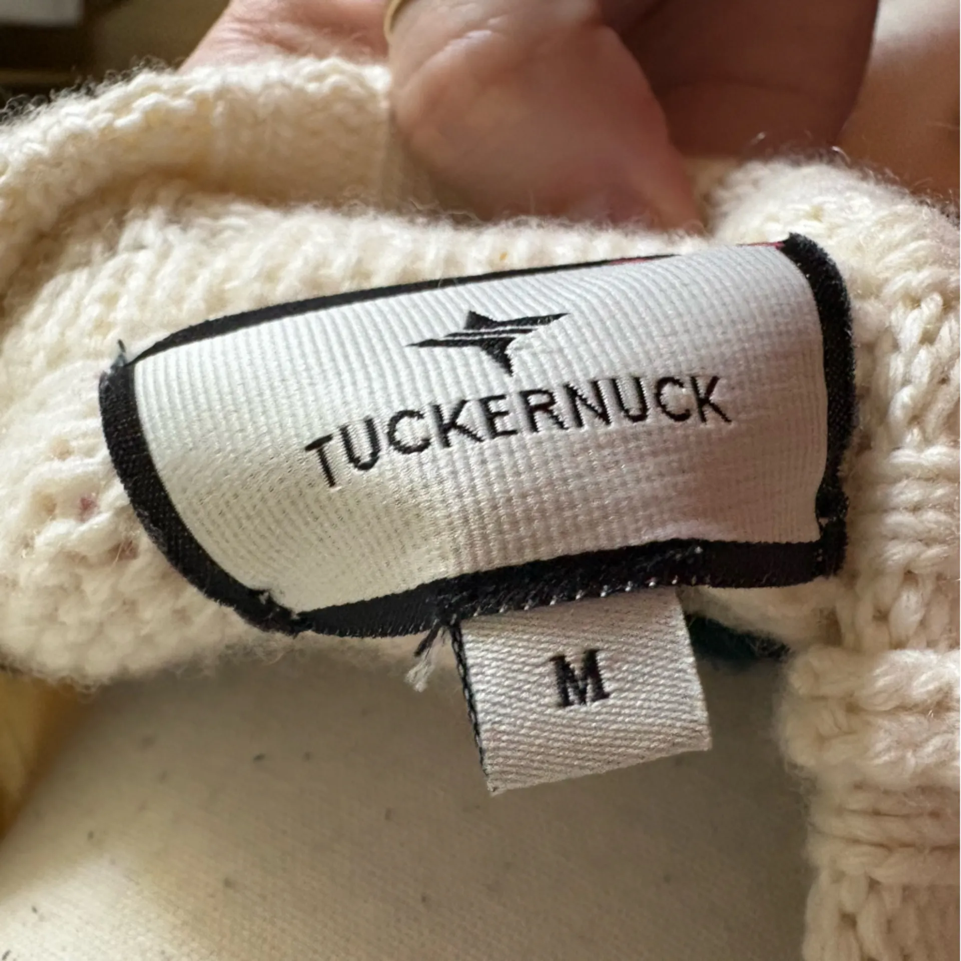 TUCKERNUCK‎ Fox Flower Knit Turtleneck Pullover Sweater Wool Cashmere Blend Sz M - Image 5
