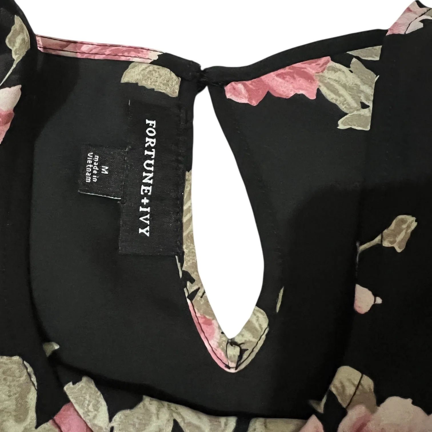 Fortune + Ivy MEDIUM Anwe Cold Shoulder Top - Stitch Fix Floral Chiffon Blouse - Image 8