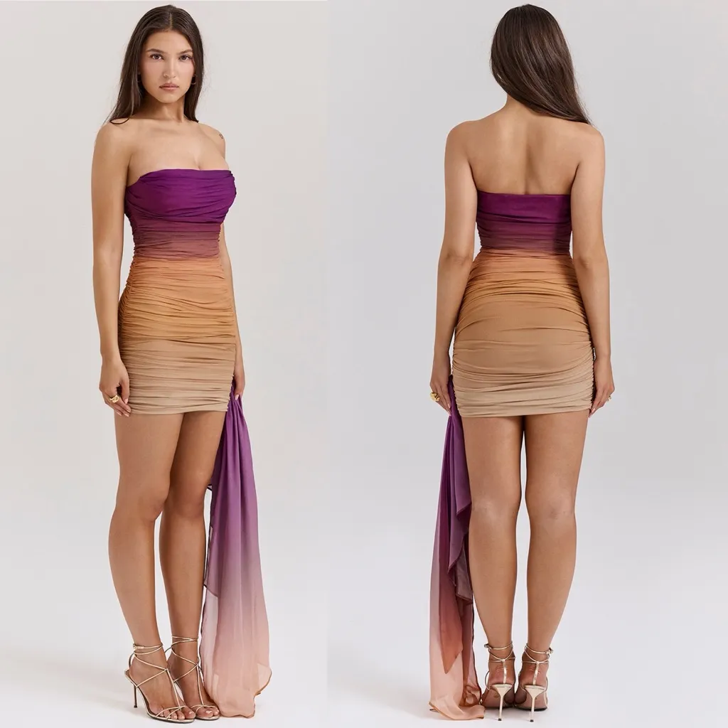 House of CB Sofie‎ Mesh Ombre Mini Dress Size XS - Image 13