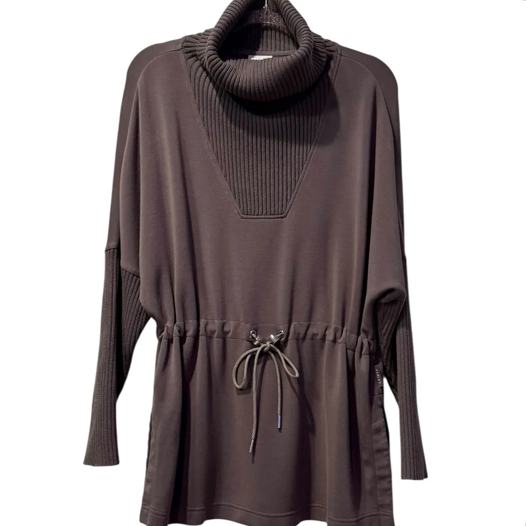 VARLEY Suffolk Doublesoft Turtleneck Drawstring Oversized CowlNeck Sweater Small - Image 2