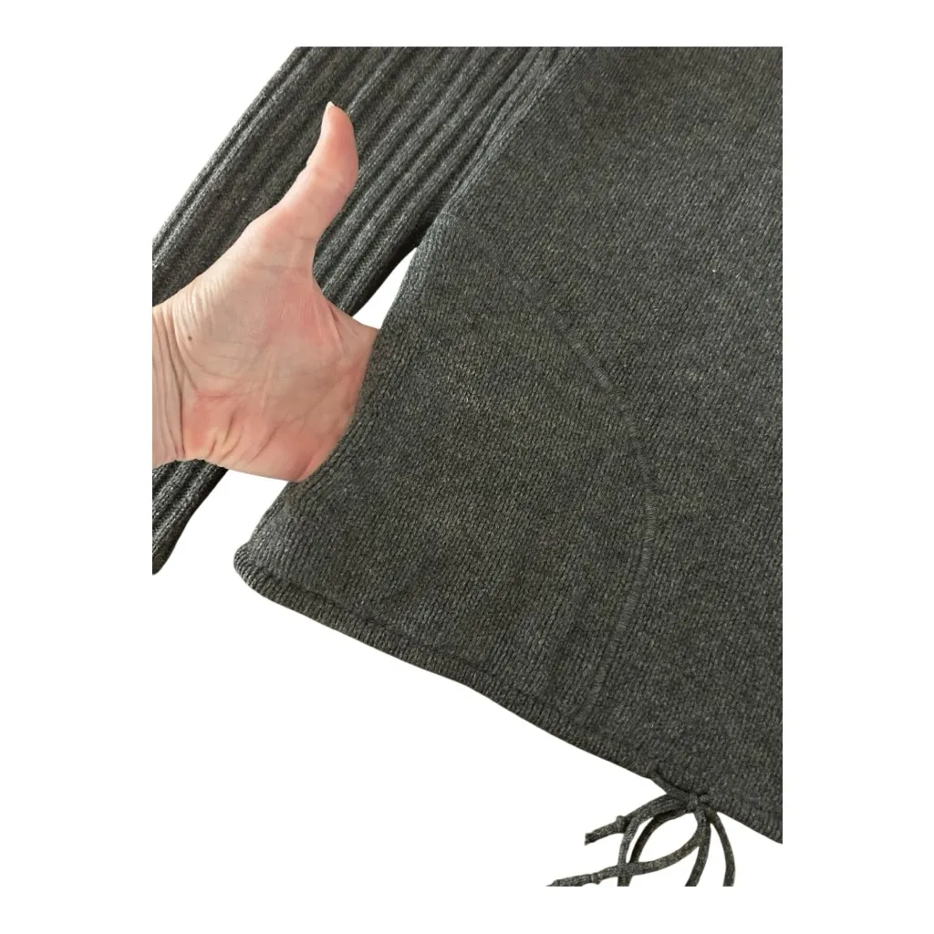 Vince cashmere blend gray turtleneck sweater ribbed sleeves pockets Size Medium - Image 7