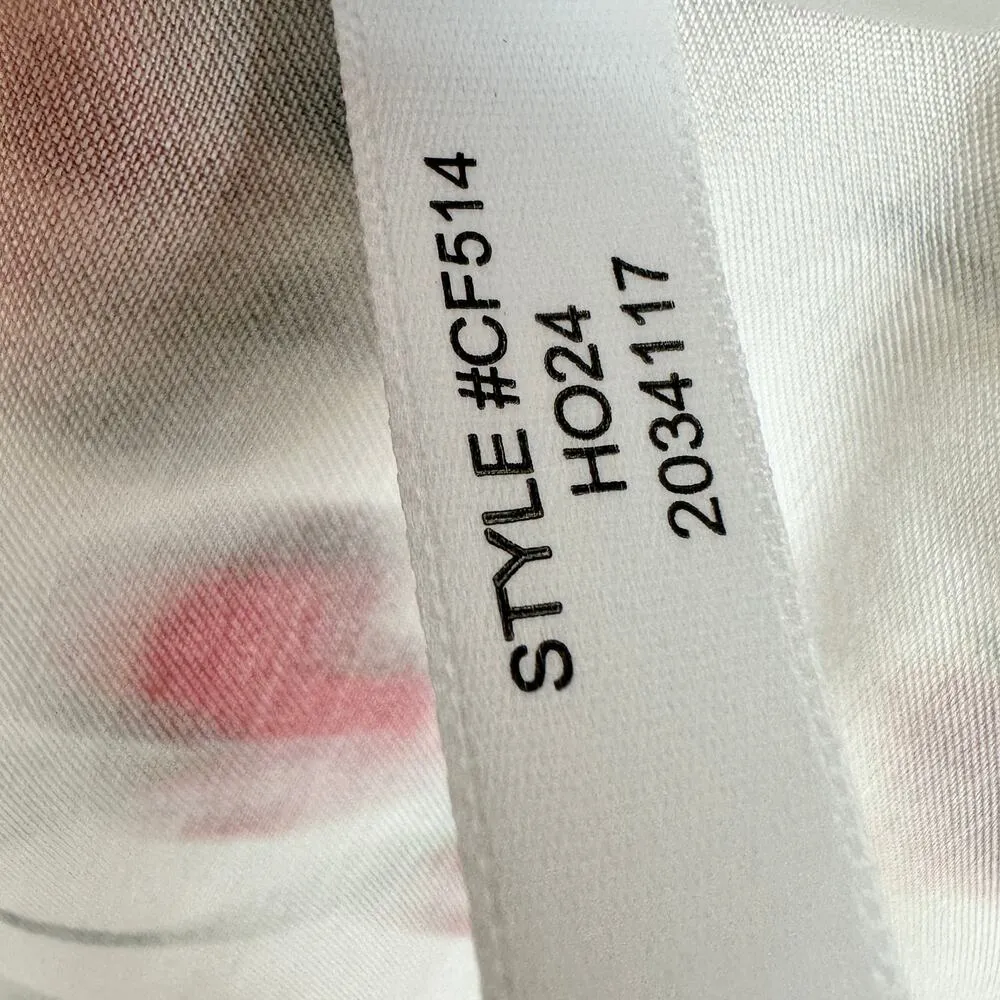 J.Crew Soft Shine Slip Dress Blurry Cherry Print Viscose Lounge White XXS NWT - Image 10