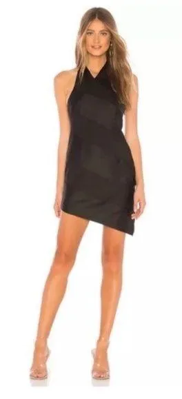 NWT Revolve x  Steph Asymmetric Black Mini Dress - Image 3