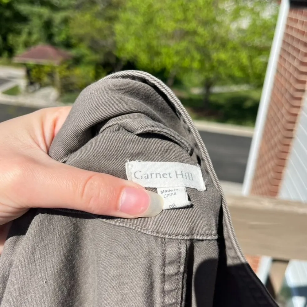 Garnet Hill Organic-Cotton Cargo Jacket Women's 8 - Image 7