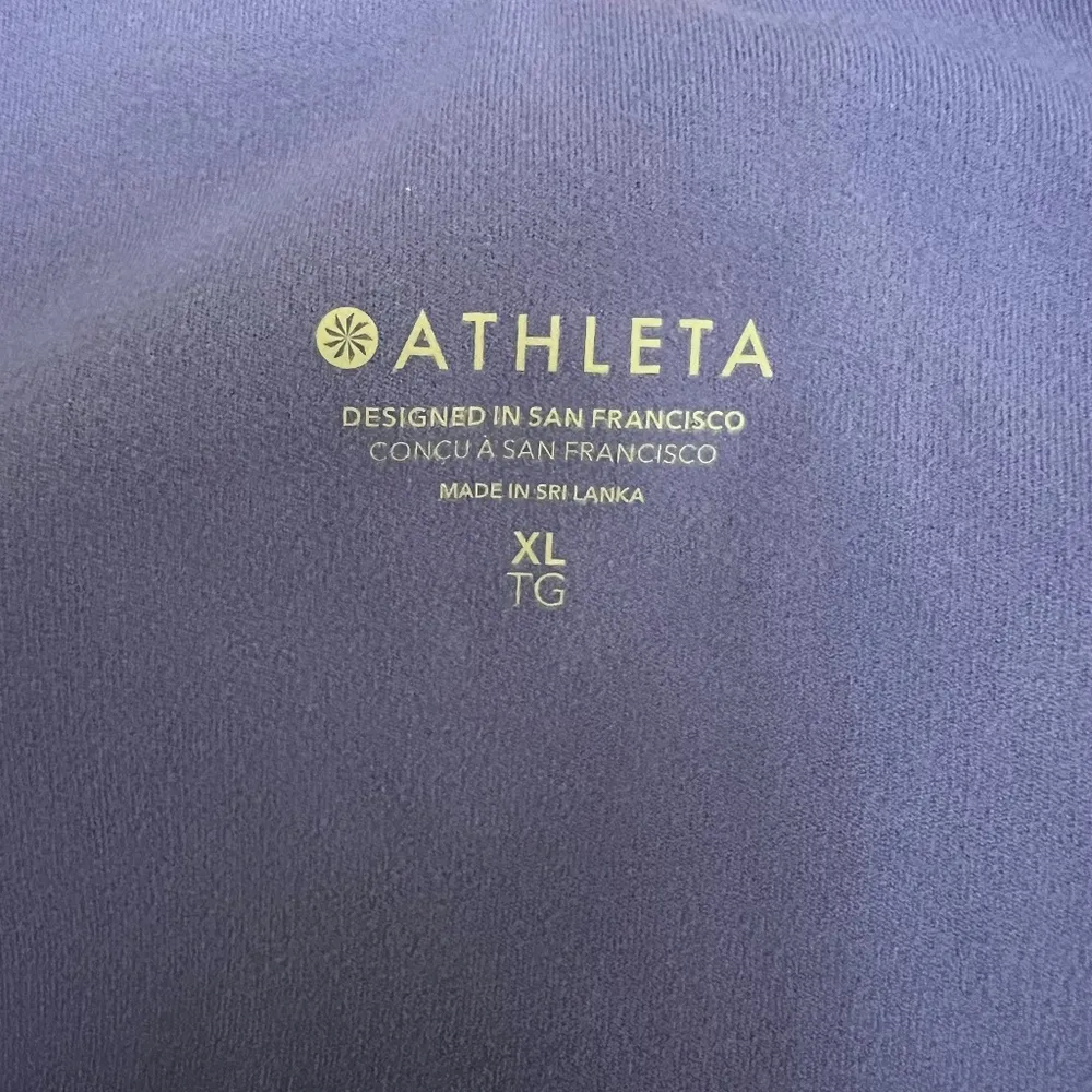 ATHLETA Conscious Crop Printed Best A-C Cups Size XL  Blue Floral Print MSRP $64 - Image 8