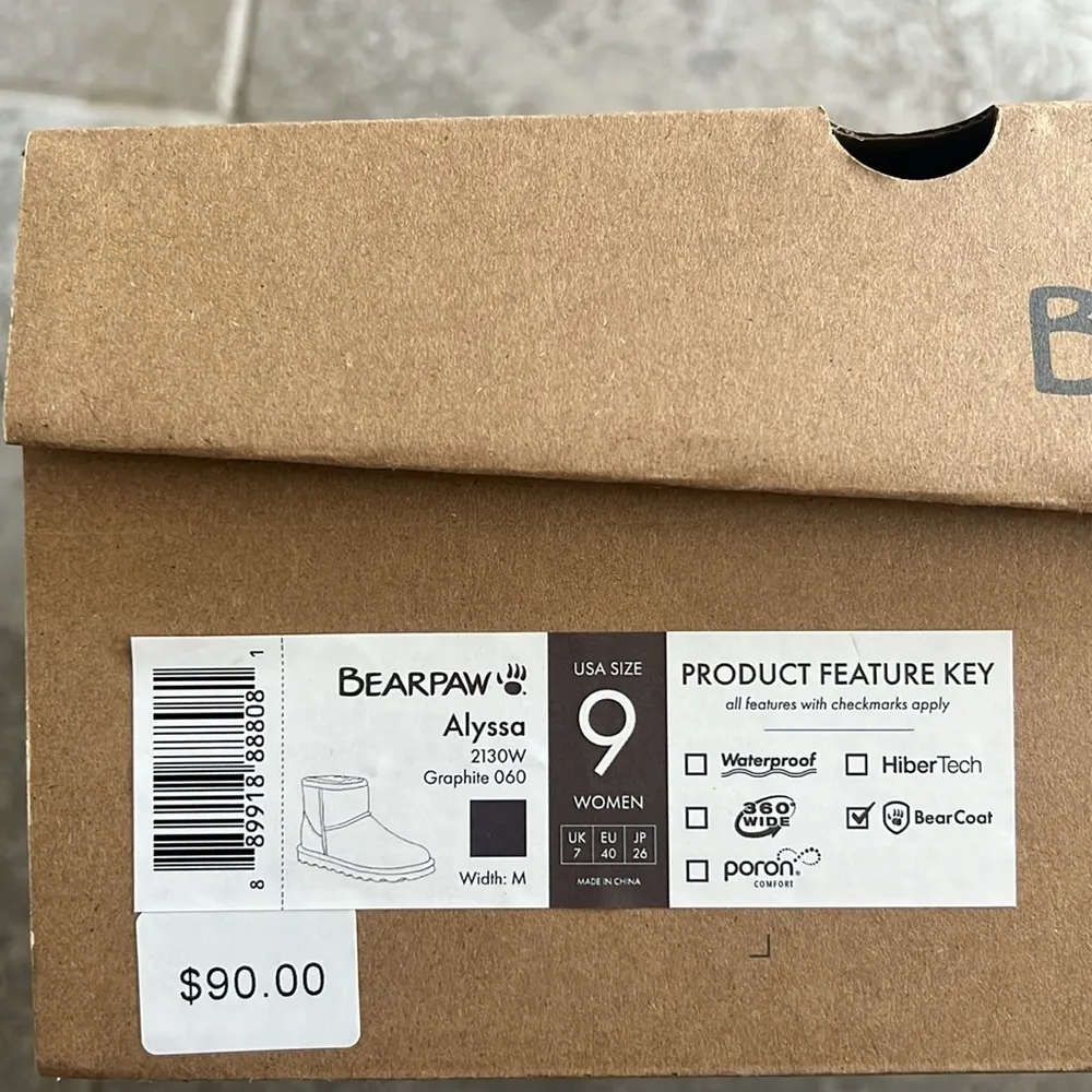 BearPaw Alyssa Suede Ankle Boots in Graphite, NWT, Size 9 - Image 13