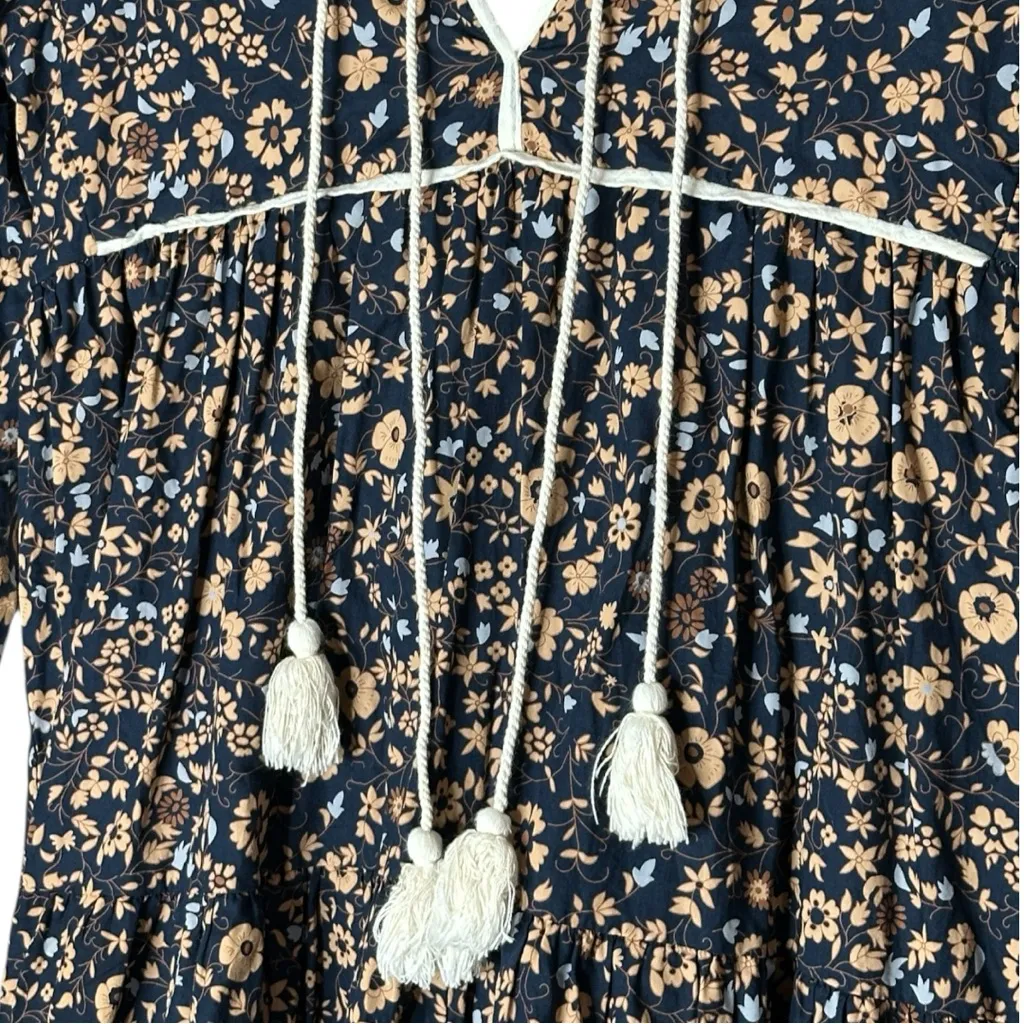 Christy Dawn Paloma Dress Navy Anemone Vine Petite Small - Image 7