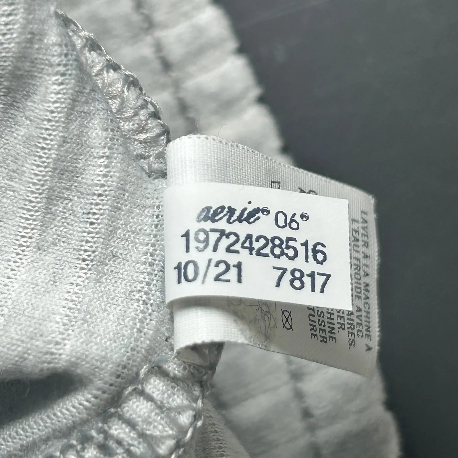 Aerie‎ Groove On Gray Ribbed High Waisted Velour Flare Pant Small Loungewear - Image 5