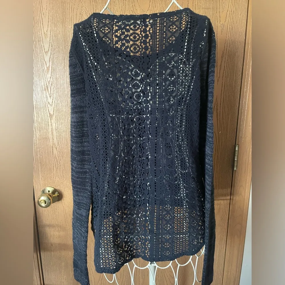 Hollister Crotchet Knit Sweater with Lace Back - Image 3