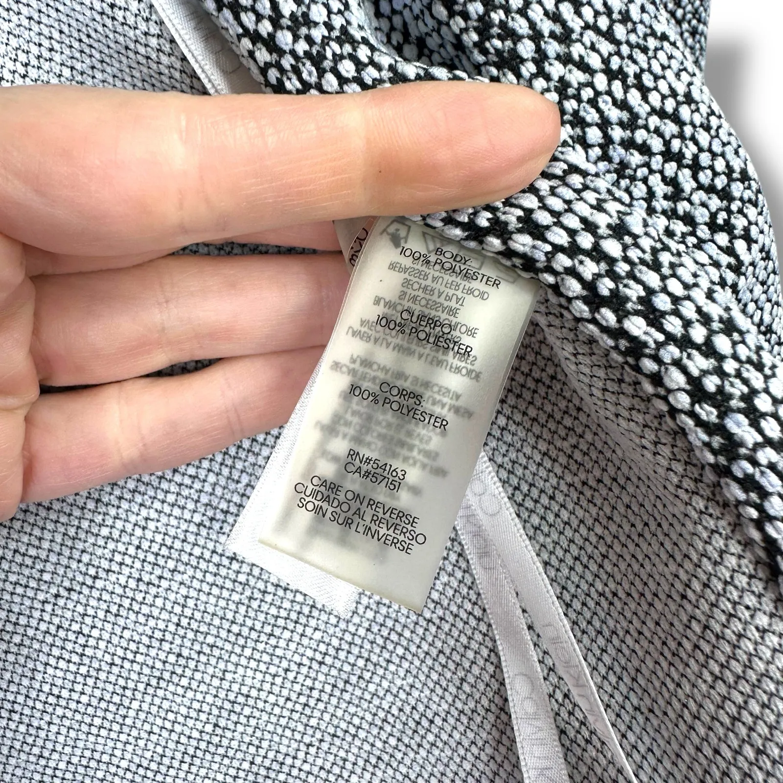 Calvin Klein Flyaway Black Multi Open Waterfall Long Sleeve Blazer Jacket Small - Image 6