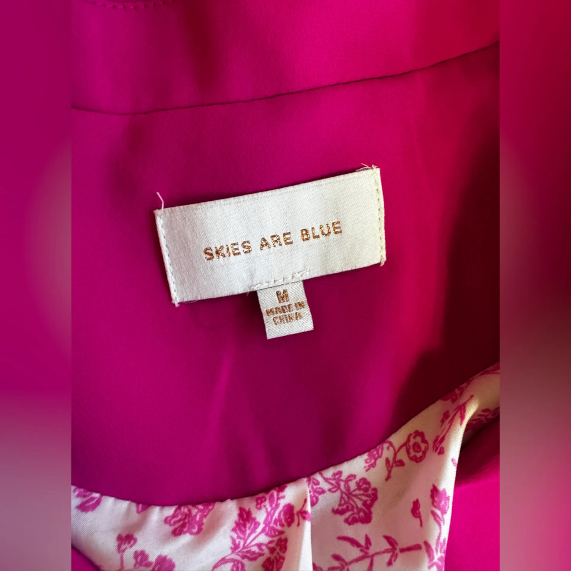 Skies Are Blue True Fuchsia Blazer Size Medium - Image 8