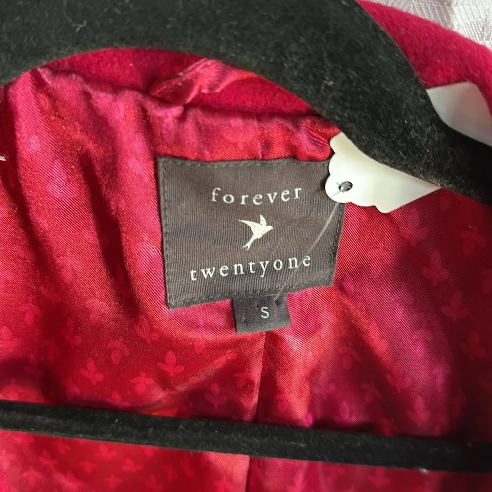 Forever 21 Fuchsia pea coat - Image 3