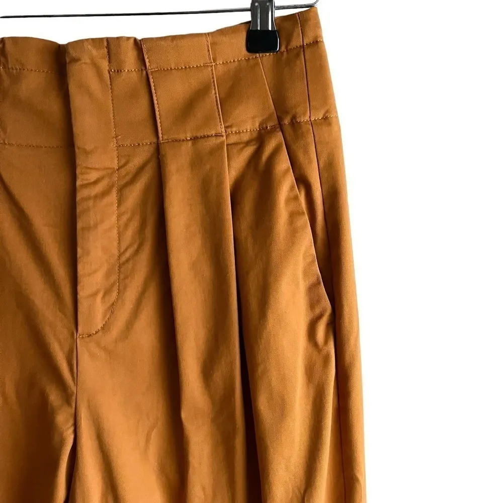 Banana Republic‎ High-Rise Tapered Pleated Cropped Pant in Nutmeg Spice/Rust, 2 - Image 5