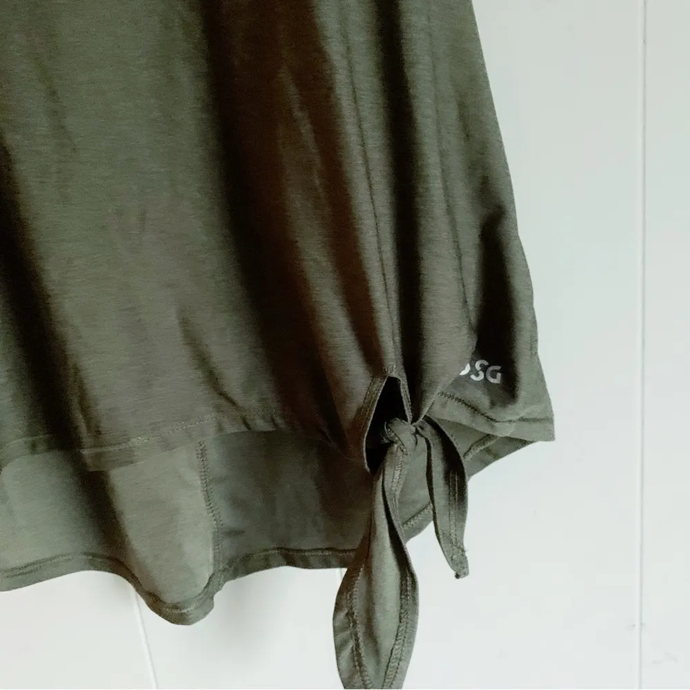 DSG Women’s Side Tie Tank Top Tee Olive Size XS Green - Image 2