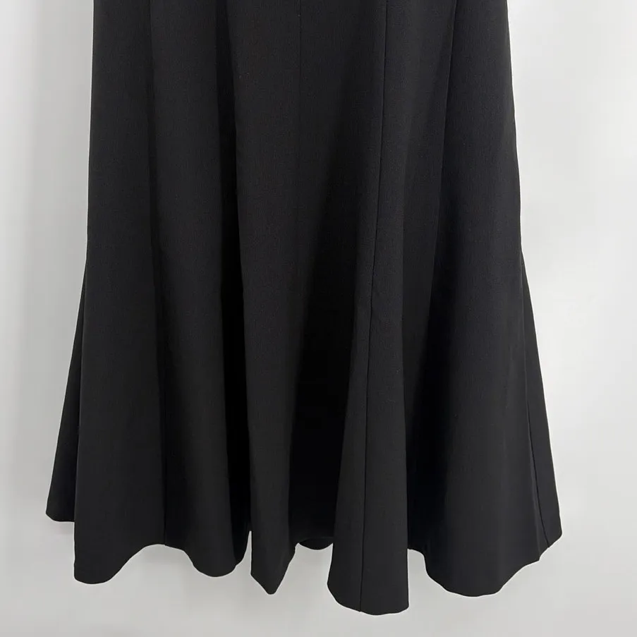 Black Label Evan Picone A-line Dress Sz 6 Black Minimalist Corpcore LBD Preppy - Image 4