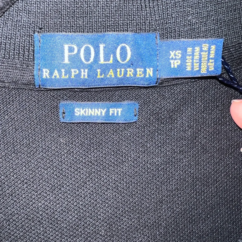 $90 Ralph Lauren Black Skinny Fit Polo 100% Cotton XS - Image 2
