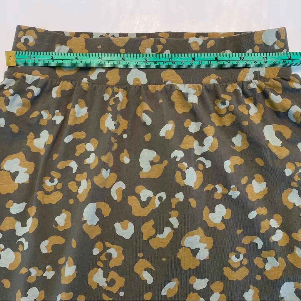 Pact Fit and Flare Skirt Green Animal Print Organic Cotton X-Small XS - Image 5