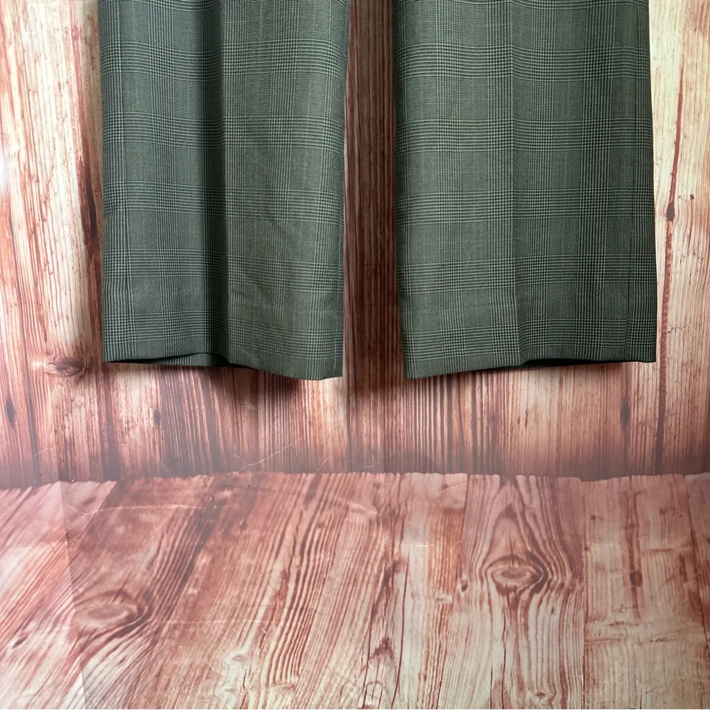 Nine West Black Houndstooth Tan Plaid Trouser Suit Pants - Image 3