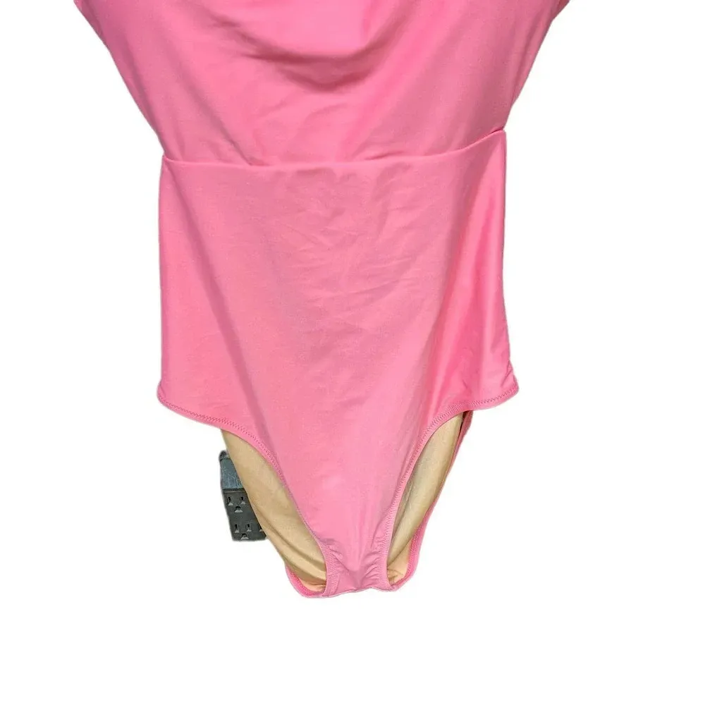 J. Crew‎ Cutout Tie-Back One Piece Swimsuit Tea Rose Pink Size 16 - Image 6