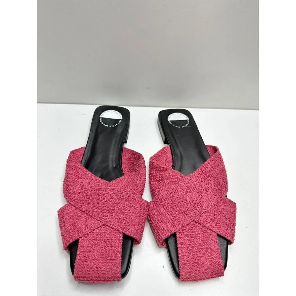 This is‎ our other line mules Womens Size 7 Red Slip On Slide Shoes - Image 5