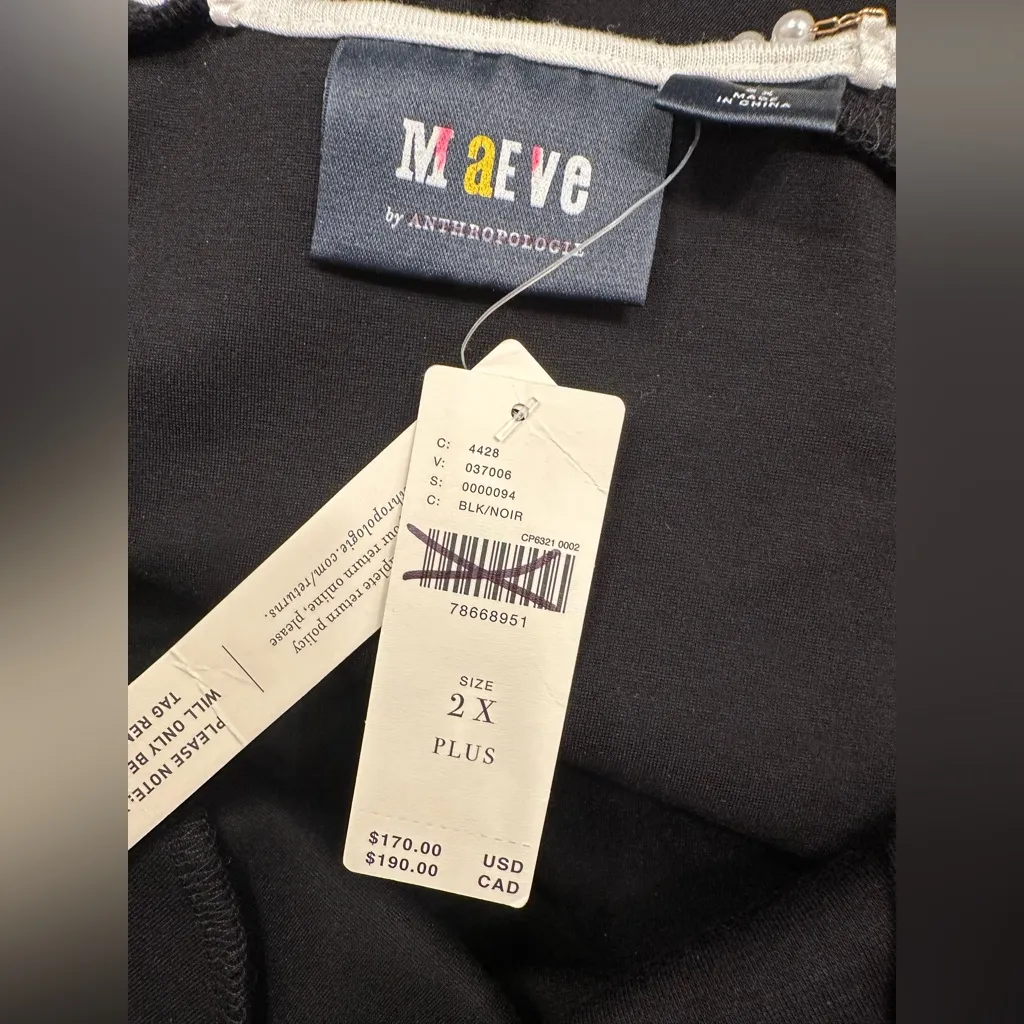 Anthropologie Maeve Pearl-Strap Midi Dress Formal Romantic Gala Plus Size 2X NWT - Image 14