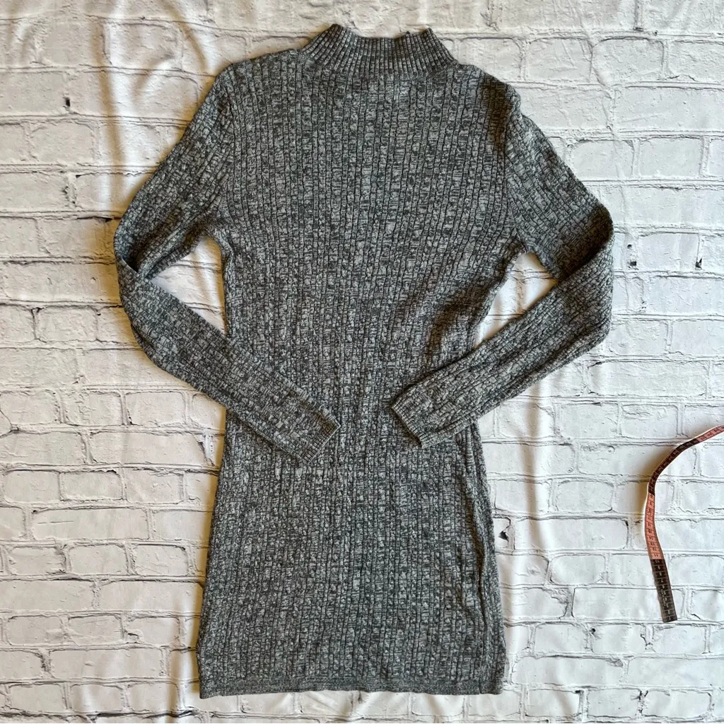 Abercrombie & Fitch Knit Long Sleeve Dress Gray Women’s Small Cozy  Body Con - Image 10