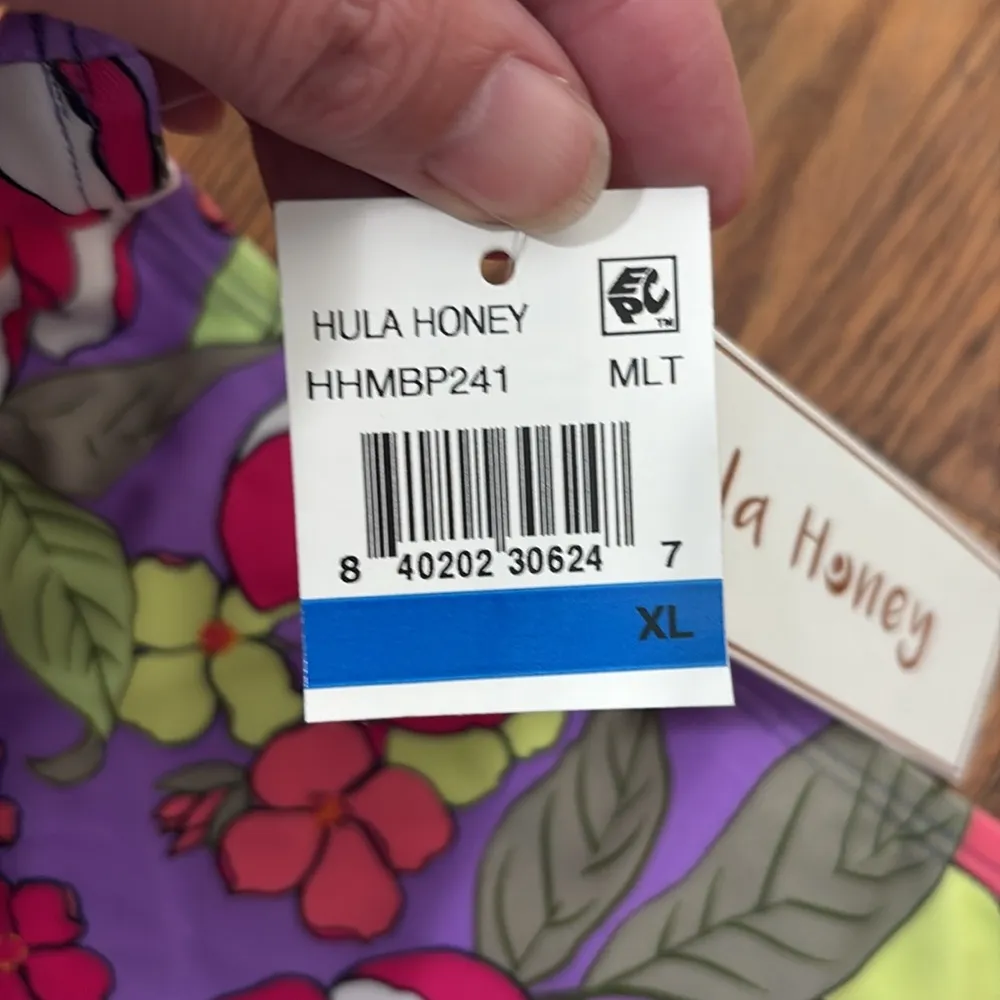Hula Honey Floral Ruffled Swim Bikini Bottom Separates Purple‎ Juniors XL NWT - Image 4