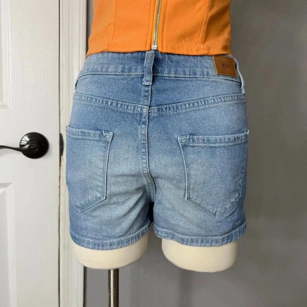 BDG High Rise Erin 5 Pocket Shortie Denim Jean Shorts Size 26 - Image 2