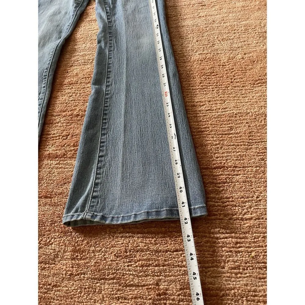 Wallflower High Rise Flare Jeans Size 7 Stretch Blue Sustainable Denim - Image 7