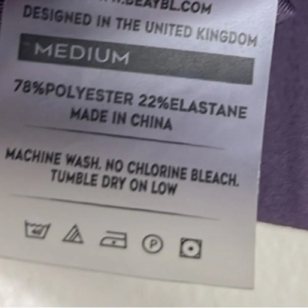 AYBL Purple Zip Up Sports Bra Womens M Athleisure Sportswear - Image 6