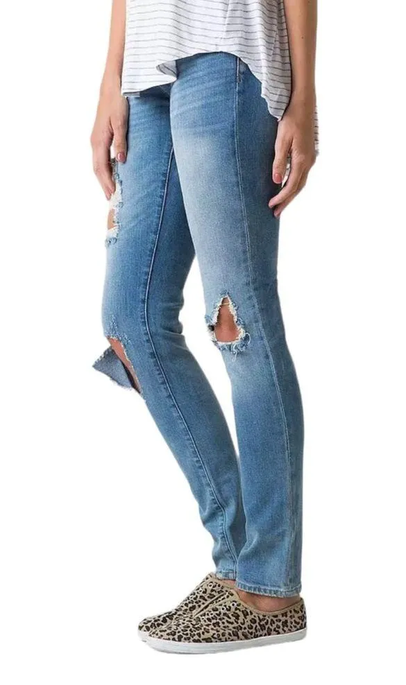 Blank NYC Skinny Classique Distressed Light Wash Jeans - Image 5