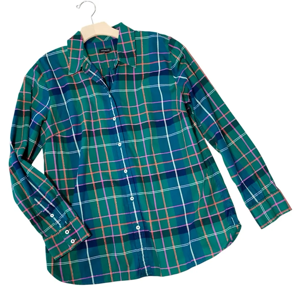 TALBOTS Christmas Plaid Shirt - Image 2