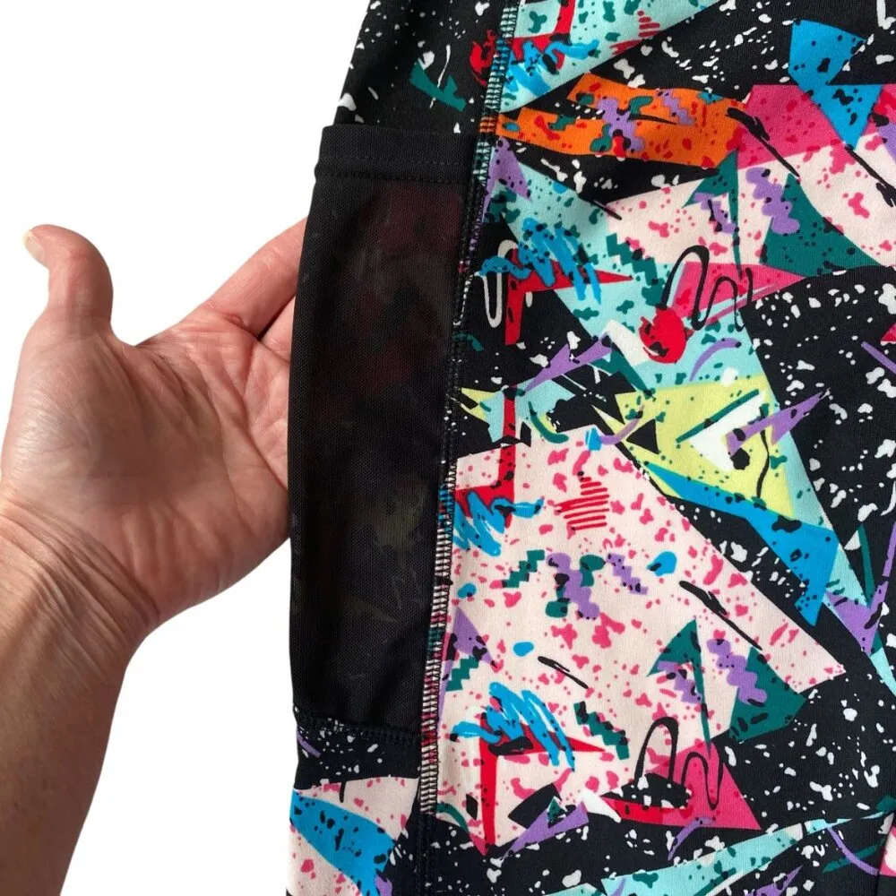 Yuna L/XL women's stretchy multicolored athletic skinny leggings with pockets - Image 6