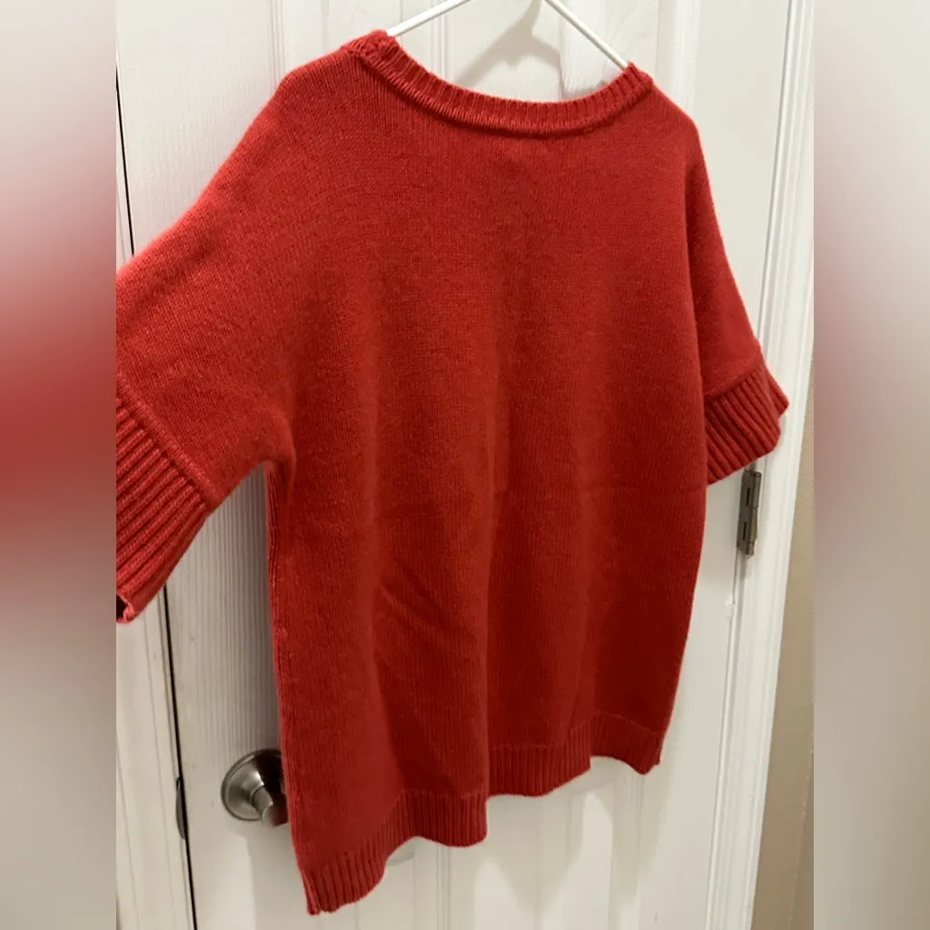 Talbots Pure Cashmere Pullover Sweater XL  Classic Preppy Red Rust Color - Image 12