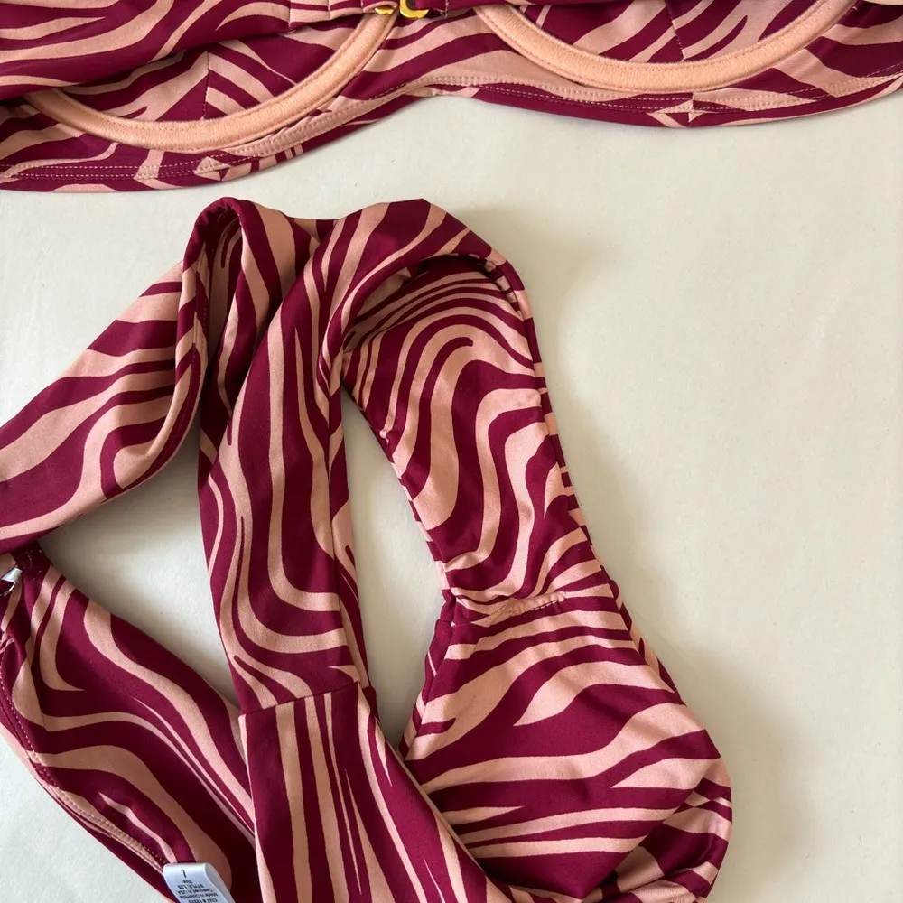 B Swimwear Pink Zebra Print Two - Image 4