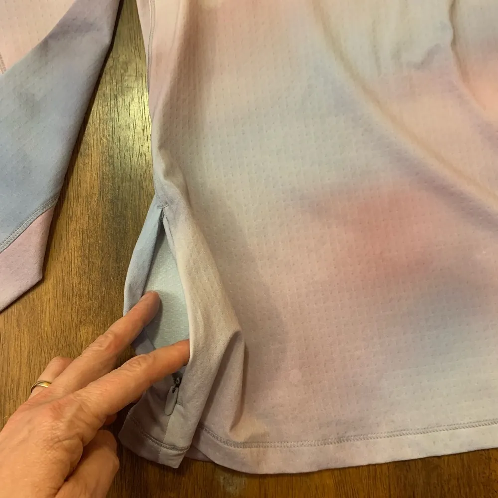 Calia UV Long sleeve 1/2 zip Golf Shirt Large Lake Reflection Cool color Pink - Image 5