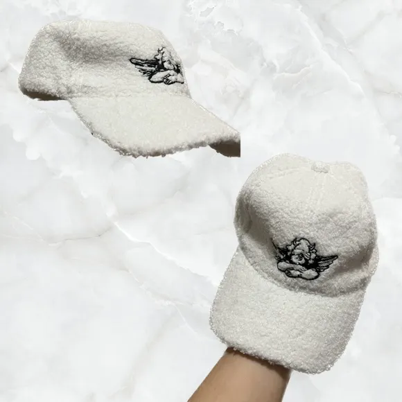 Boys Lie Sherpa White Baseball Cap Hat NWT - Image 2