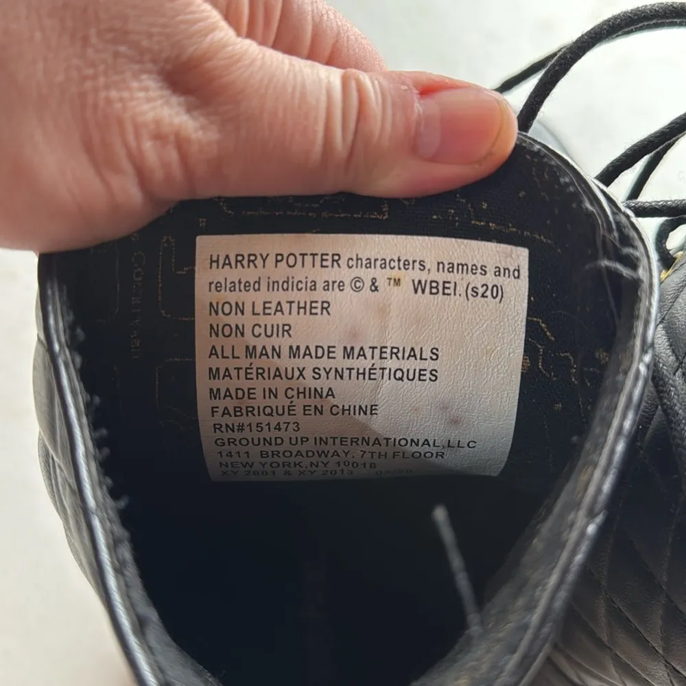 Hot Topic Harry Potter Marauder's Map Quilted Combat Boots Size 9 - Image 11