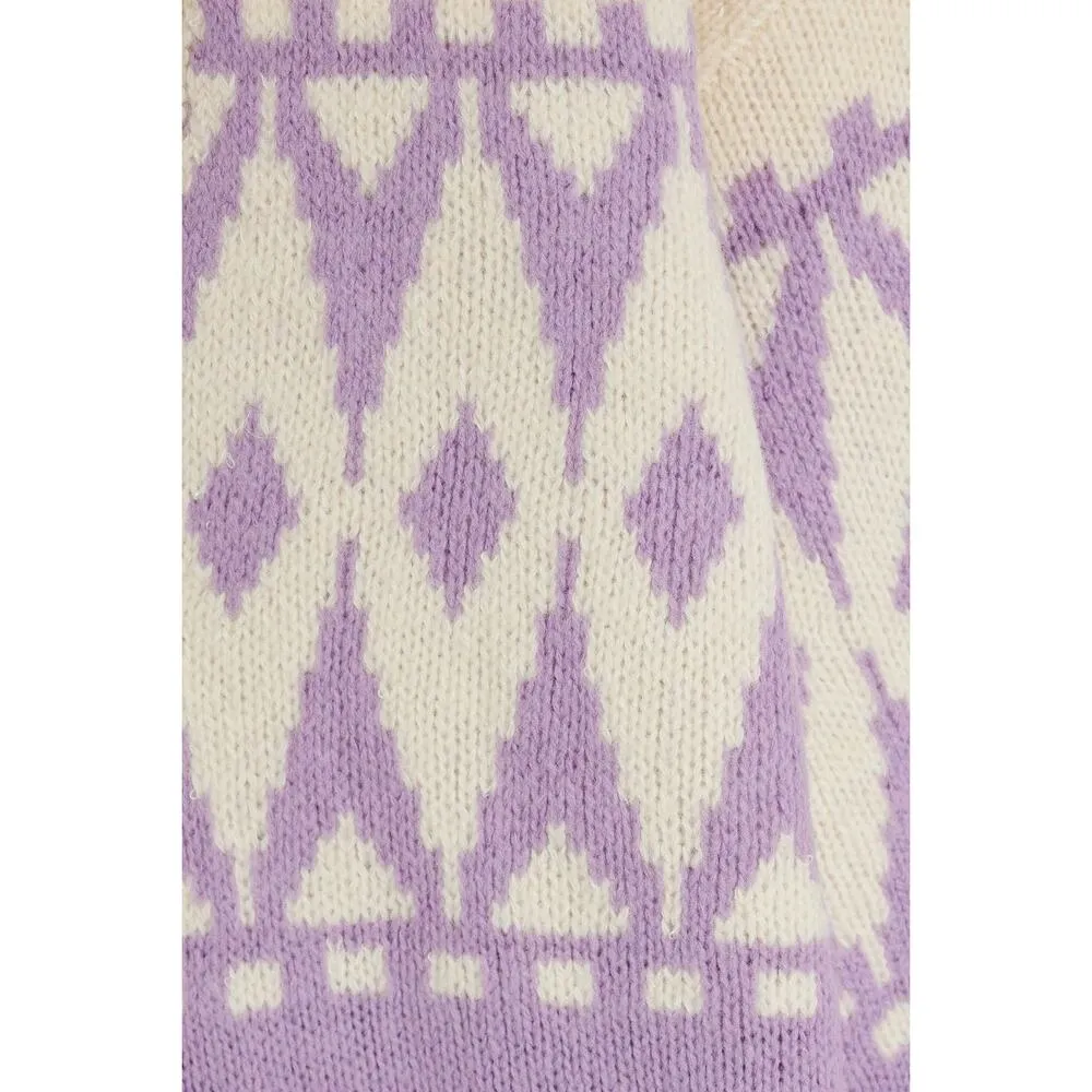 Derek Lam 10 Crosby Fair Isle Wool-Blend Cardigan Size Medium - Image 5