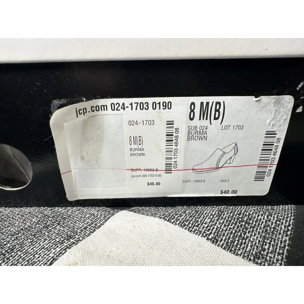 New Liz Baker Shoes Womens 8 M Slip On Pumps Brown Heels Rounded Square Toe - Image 3