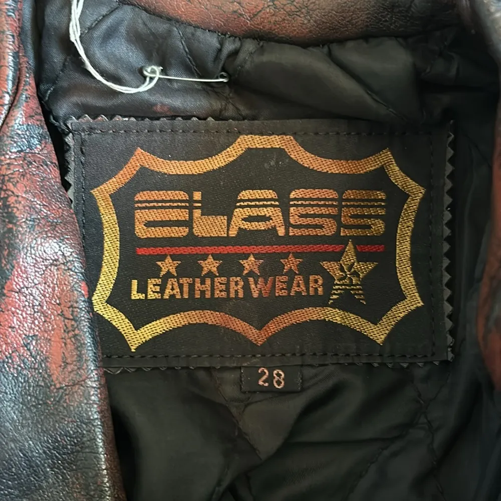 Class leather wear painted jacket Black Size XXS - Image 5