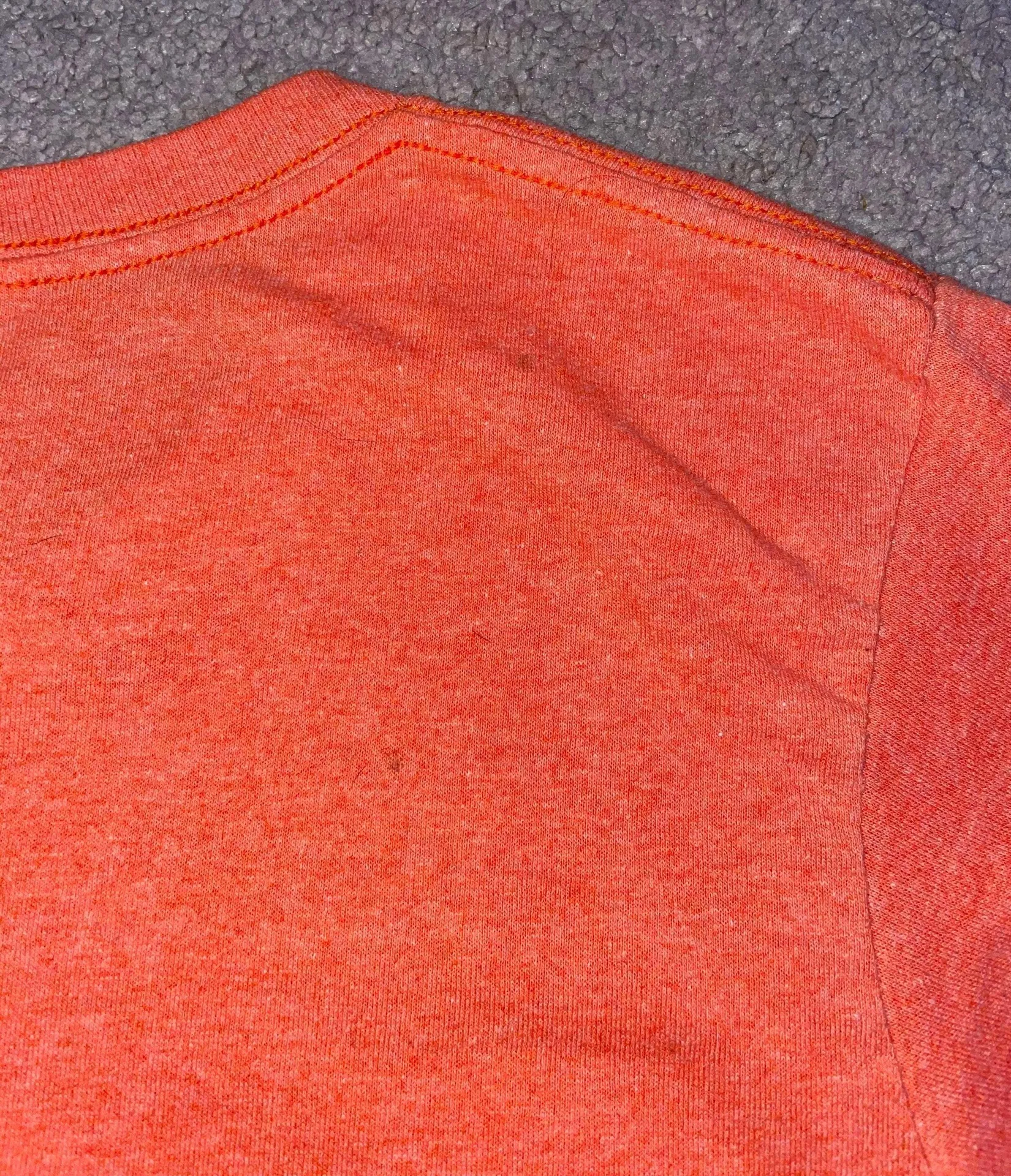 Distressed Crop Top Tee Orange Size M - Image 4