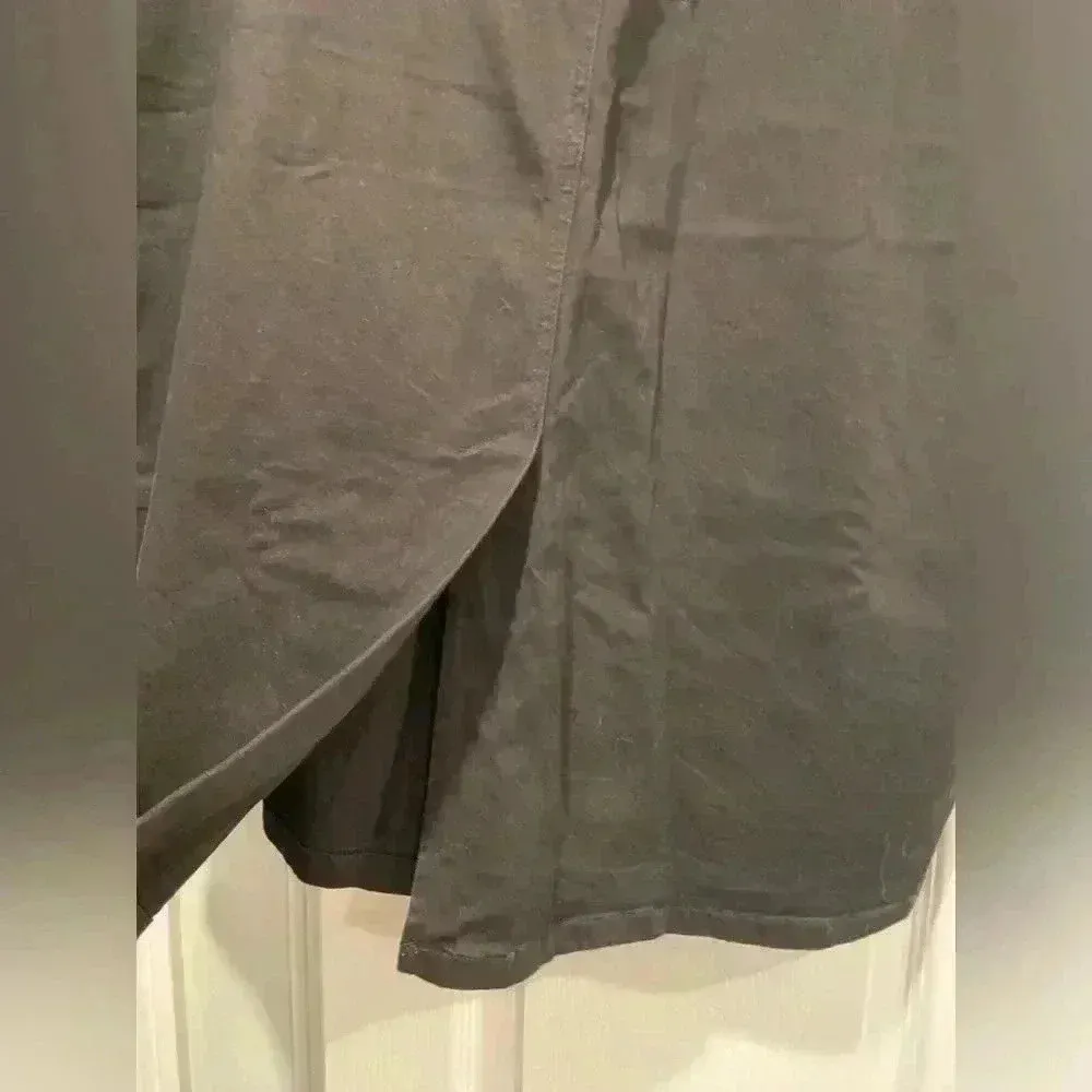 Dickies Black Cotton Spandex Mini Skirt Back Slit Button Front Plus Size 24 - Image 6