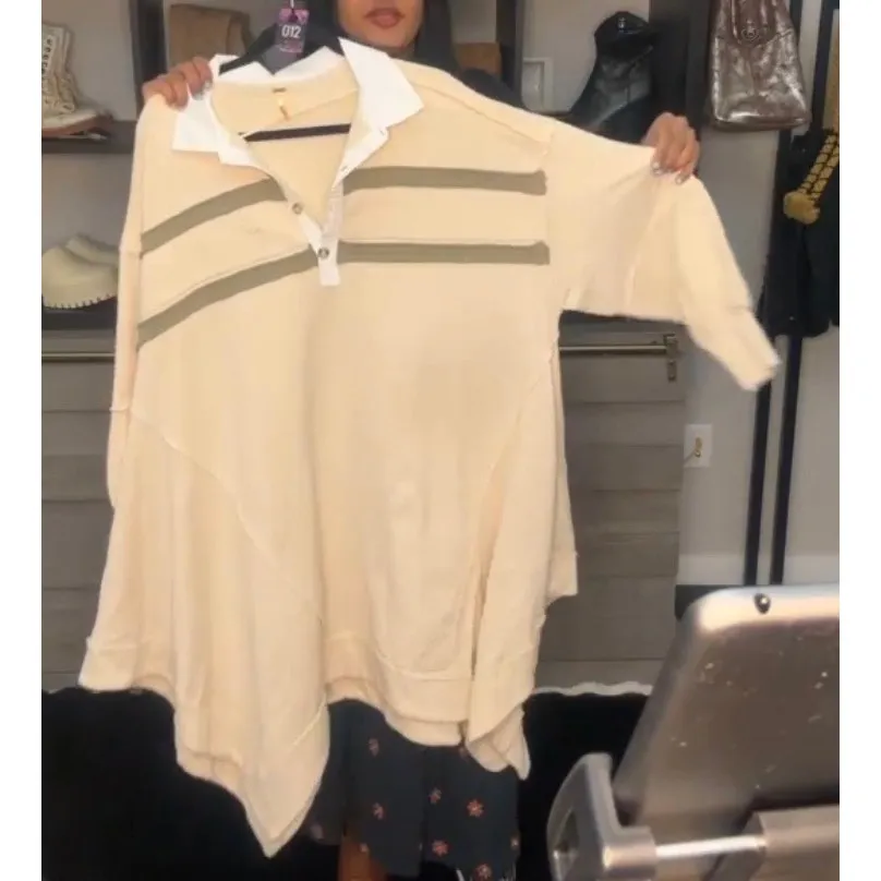 FREE PEOPLE Blair Sweatshirt Dress Oversized Asymmetrical Size S-2X New w/o Tag - Image 12