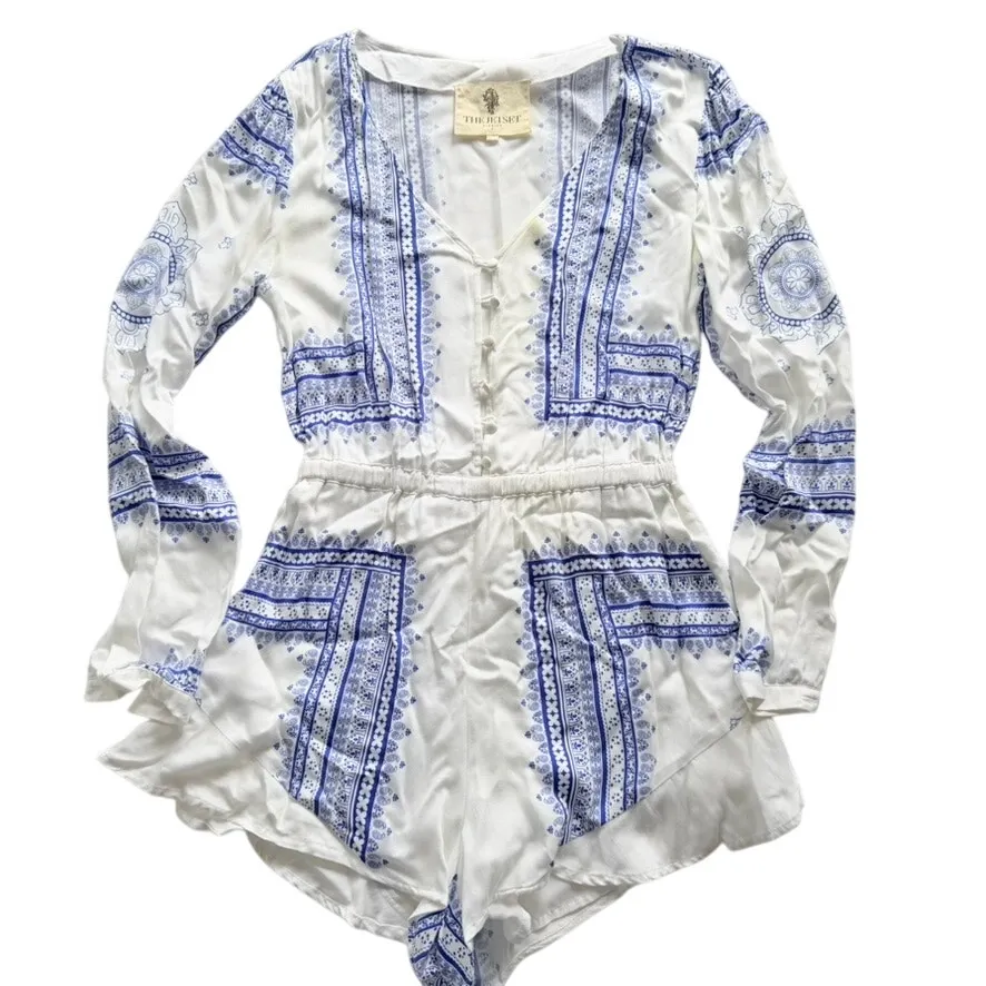 The Jetset Diaries Settle Down Romper One Piece Size Small Viscose Beach Cruise - Image 2