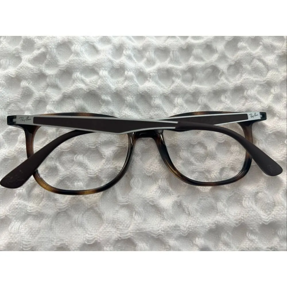 Rayban 7078 2012 51 -18 Havana Brown Satin Silver Eyeglasses Rayban RB7078 145 - Image 2