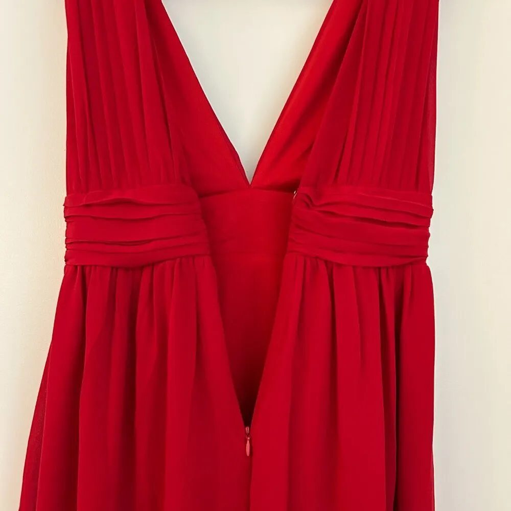 Lulu's Heavenly Hues Red Maxi Dress Wedding Bridesmaid Formal Size XS NWT - Image 10