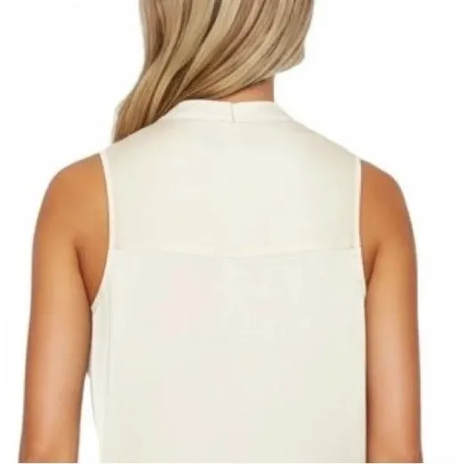 Ramy Brook Blouse Size L  ivory  Jilly Tank Top  Silky Old Money $275 NWT - Image 2