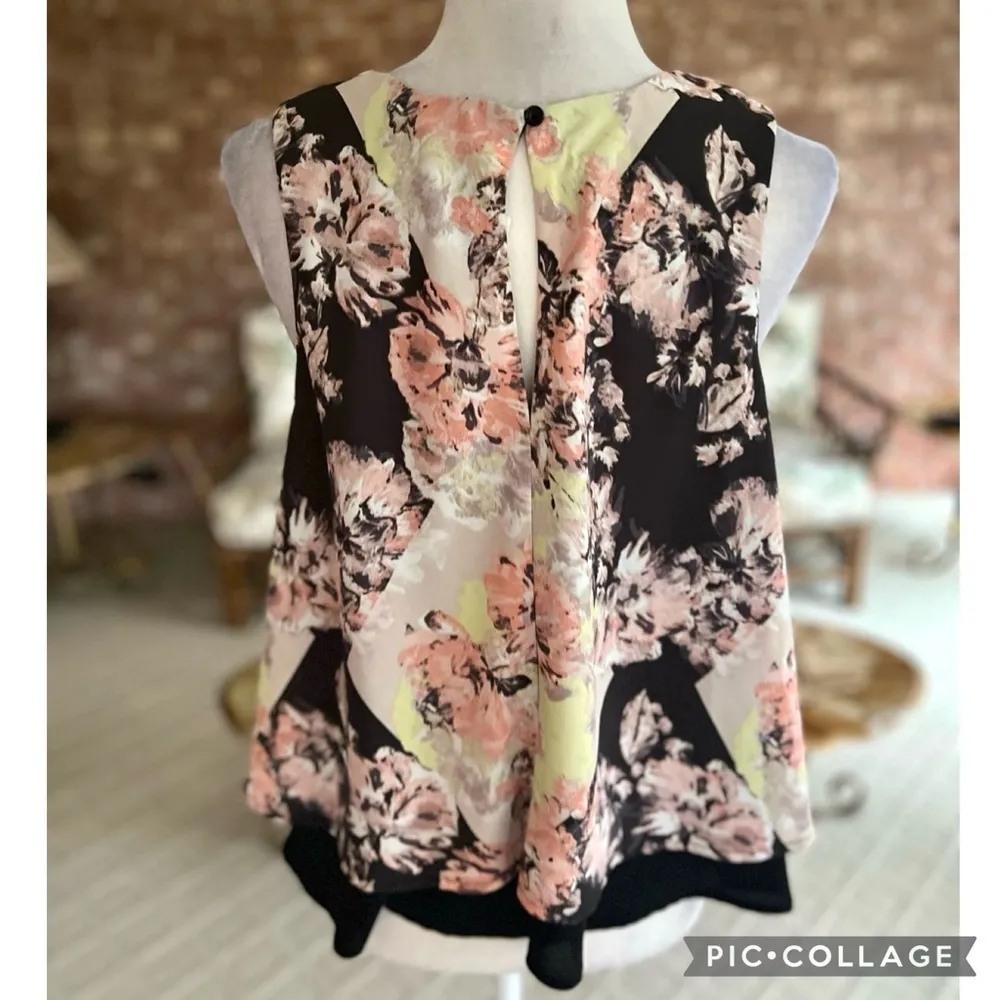 NWT Bar III Amsterdam Swing Top Floral Layered Sleeveless XL Garden Brunch Work - Image 7